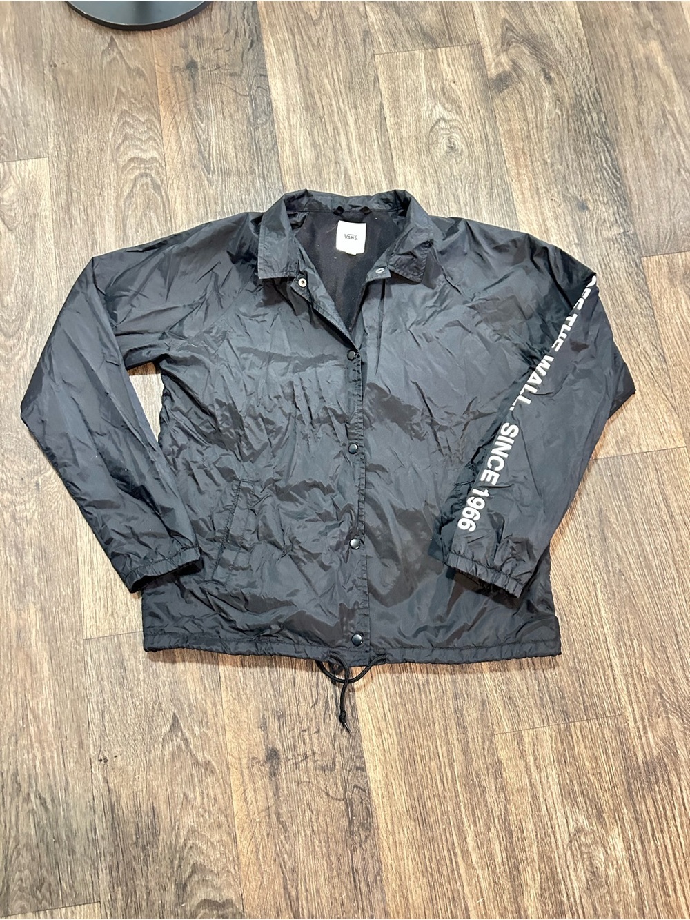 Vans Black Coach Jacket with Sleeve 'Since 1966' Print